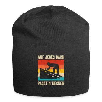 Lustiges Dachdecker Retro Vintage Design - Jersey-Beanie - Anthrazit - Vorne