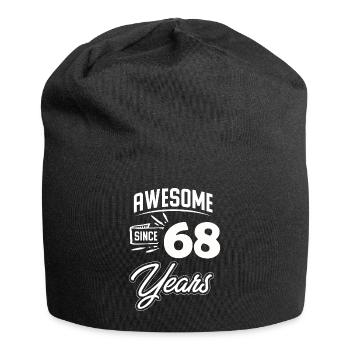 68th Birthday Gift Birthday Vintage april - Jersey Beanie - black - Front
