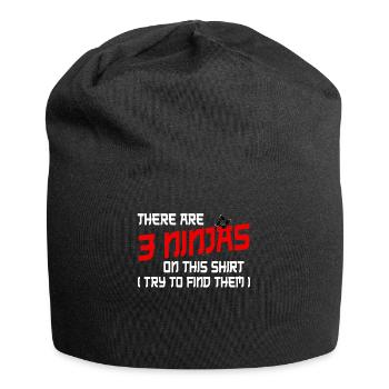 Ninja Ninjutsu Judo Katana Kids Shuriken Warrior - Jersey Beanie - black - Front