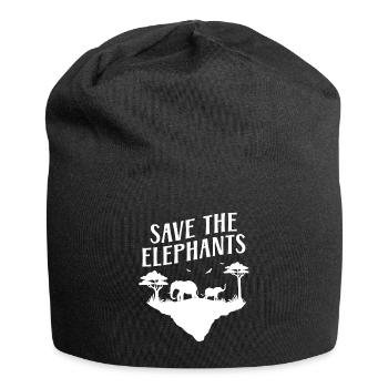 Elephant Tshirt for Elephant Elephant Kids Zoo - Jersey Beanie - black - Front