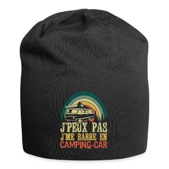 Adventure Nature Cannot I Am In Camper Camping - Jersey Beanie - black - Front
