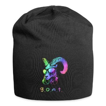 El animal de música de cabra genial y divertido - Bonnet en jersey - noir - Devant