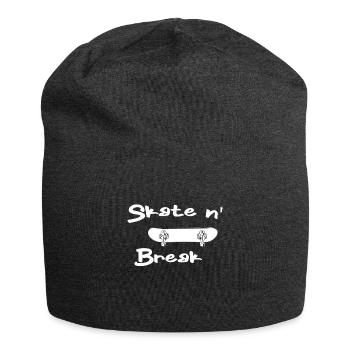 Skater Skateboard Gift Halfpipe Sk8 Ollie - Jersey Beanie - charcoal grey - Front