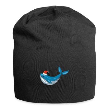 Vilaine baleine de Noël - Bonnet en jersey - noir - Devant