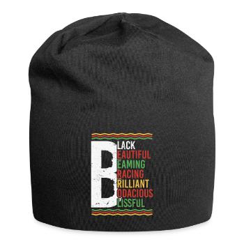 Noir Beau Rayonnant Contreventement Brillant - Bonnet en jersey - noir - Devant