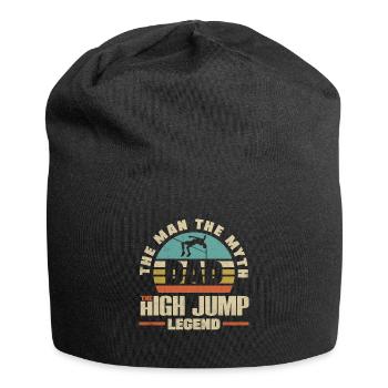 High Jump Jumping Jumper Track and Field Father - Jersey-Beanie - Schwarz - Vorne