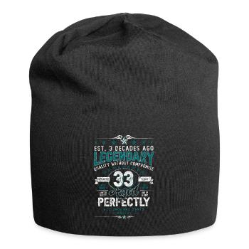 Vintage Legendary - Aged perfectly 33. Geburtstag - Jersey-Beanie - Schwarz - Vorne