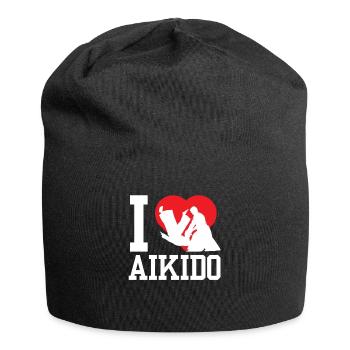 I love Aikido fighter martial arts martial arts - Jersey Beanie - black - Front
