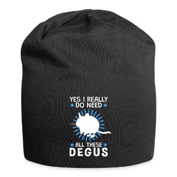 Yes I need all this Degus rodent Chile - Jersey Beanie - black - Front