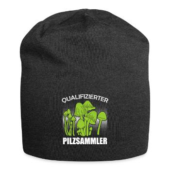 Qualifizierter Pilzsammler Pile Sammeln - Jersey-Beanie - Anthrazit - Vorne