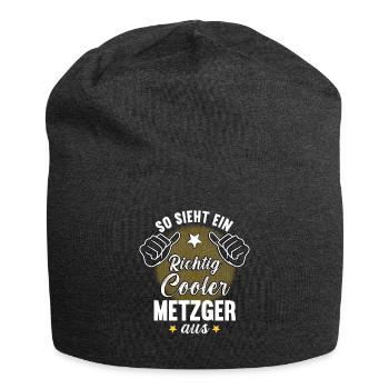 So Sieht Ein Richtig Cooler Metzger aus Fleischer - Jersey-Beanie - Anthrazit - Vorne