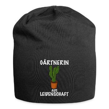 Gärtnerin - Jersey-Beanie - Schwarz - Vorne