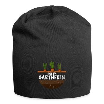 Frauen Garten Outfit die Hobby Gärtnerin - Jersey-Beanie - Schwarz - Vorne
