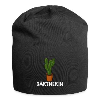 Gärtnerin aus Leidenschaft - Jersey-Beanie - Schwarz - Vorne