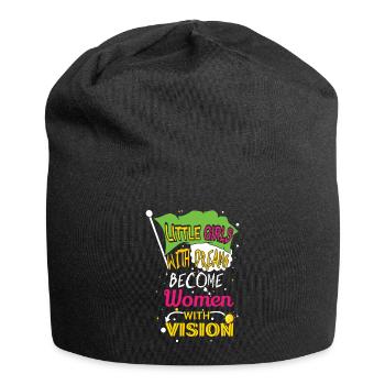 Girls With Dream Feminism Rights Women Equality - Jersey Beanie - black - Front