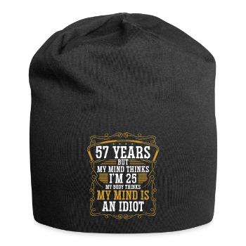 57 Year Old Funny Birthday Idea Humor 57 Birthday - Jersey Beanie - black - Front