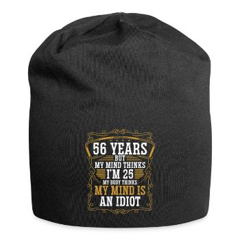 56 Year Old Funny Birthday Idea Humor 56 Birthday - Jersey-Beanie - Schwarz - Vorne