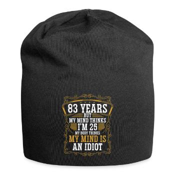 83 Year Old Funny Birthday Idea Humor 83 Birthday - Jersey Beanie - black - Front