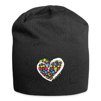 International Dot Day Herz Punkte Punkt - Jersey-Beanie - Schwarz - Vorne