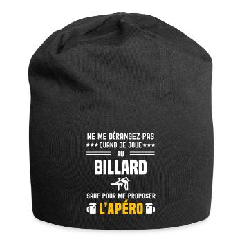 billard ne dérangez pas sauf apéro - Bonnet en jersey - noir - Devant