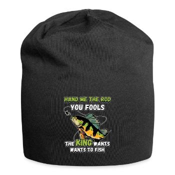 Hands Me The Rod Fools Le roi va pêcher - Bonnet en jersey - noir - Devant