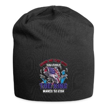 Hands Me The Rod Fools The King Will Fishing - Jersey Beanie - black - Front