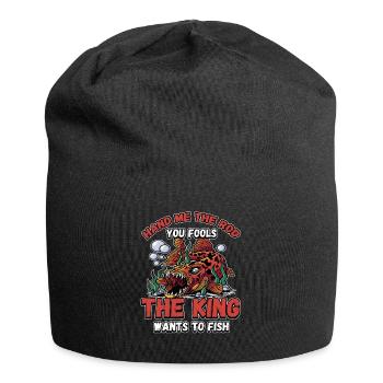 Hands Me The Rod Fools The King Will Fishing - Jersey Beanie - black - Front