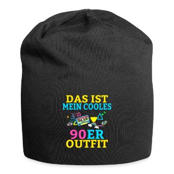 Das ist mein cooles 90er Outfit 90ziger Kostüme 90 - Jersey-Beanie - Schwarz - Vorne