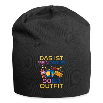 Das ist mein cooles 90er Outfit Neunziger Retro - Jersey-Beanie - Schwarz - Vorne