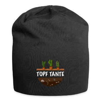 Topf Tante Gärtner Frauen Garten - Jersey-Beanie - Schwarz - Vorne