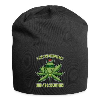 J’ai eu 99 problèmes et 420 solutions Cannabis Weed - Bonnet en jersey - noir - Devant