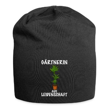 Gärtnerin aus Leidenschaft Topf Pflanze - Jersey-Beanie - Schwarz - Vorne