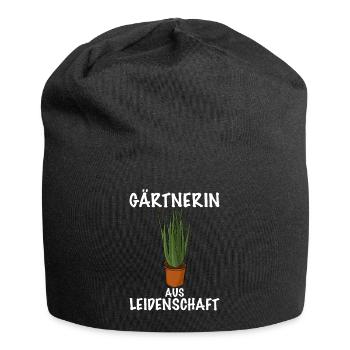 Gärtnerin aus Leidenschaft Topf Pflanze - Jersey-Beanie - Schwarz - Vorne