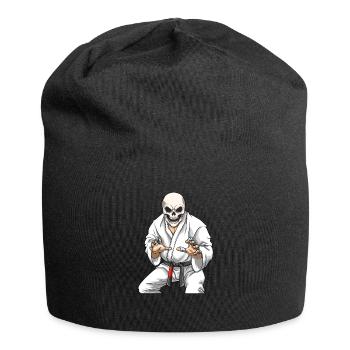 Jiu Jitsu Skelett Kämpfer - BJJ MMA und Grappling - Jersey-Beanie - Schwarz - Vorne