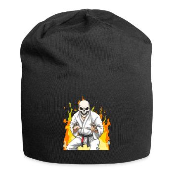 Jiu Jitsu Skelett - BJJ MMA Grappling - Jersey-Beanie - Schwarz - Vorne