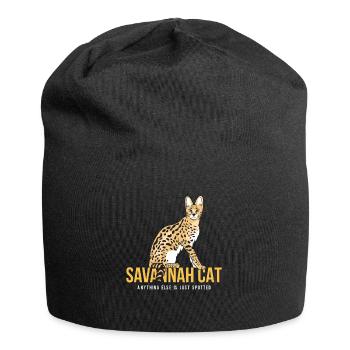 Just Spotted Savannah Katze Kätzchen - Jersey-Beanie - Schwarz - Vorne