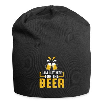 Je ne suis ici que pour la bière | Fête, barbecue - Bonnet en jersey - noir - Devant