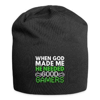 Gamer Gaming Lustiger Spruch - Jersey-Beanie - Schwarz - Vorne