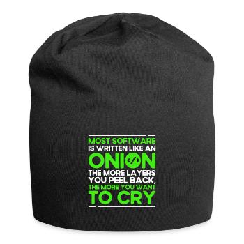 Most Software Is Written Like An Onion Software-En - Jersey Beanie - black - Front