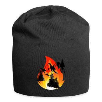 Inferno Feuer Natur Brand Naturschutz Wald Gebirge - Jersey-Beanie - Schwarz - Vorne