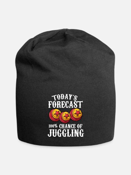 Jonglieren - Jersey-Beanie - Schwarz
