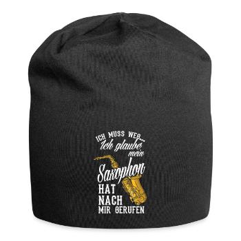 Mein Saxophon Hat Nach Mir Gerufen Saxophon - Jersey-Beanie - Schwarz - Vorne