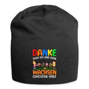 Erzieherin Tagesmutter Danke Abschiedsgeschenk - Jersey-Beanie - Schwarz - Vorne