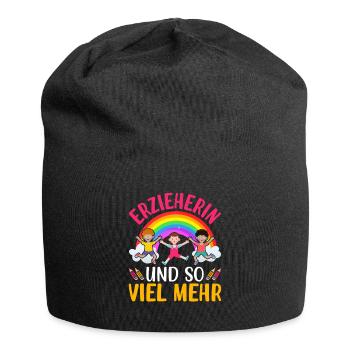 Erzieherin Geschenk - Jersey-Beanie - Schwarz - Vorne