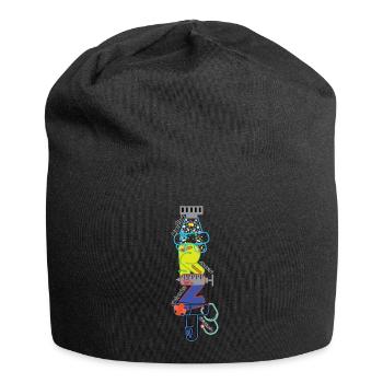 Motif du médecin - Bonnet en jersey - noir - Devant