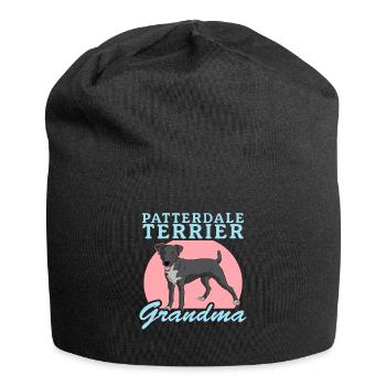 Patterdale Terrier Grandma Dog Owner Gift - Jersey Beanie - black - Front