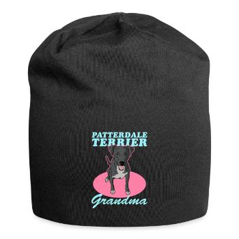 Patterdale Terrier Grandma Dog Owner Gift - Jersey Beanie - black - Front