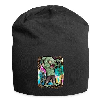 Halloween Lake Monster Nessy Krawattenfarbe - Jersey-Beanie - Schwarz - Vorne