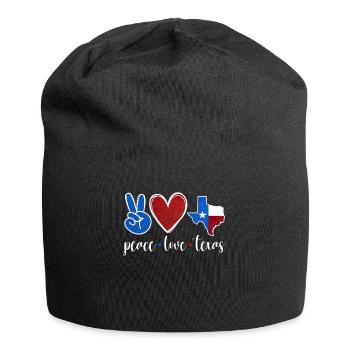 Paix Amour Texas Pride Texan Texan - Bonnet en jersey - noir - Devant