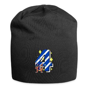 4 ans Dino American Football 4ème B-day Dab - Bonnet en jersey - noir - Devant